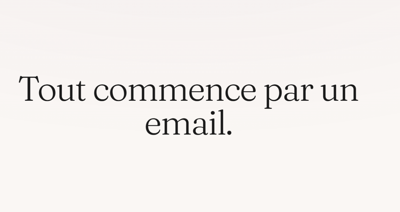 Tout commence par un email.